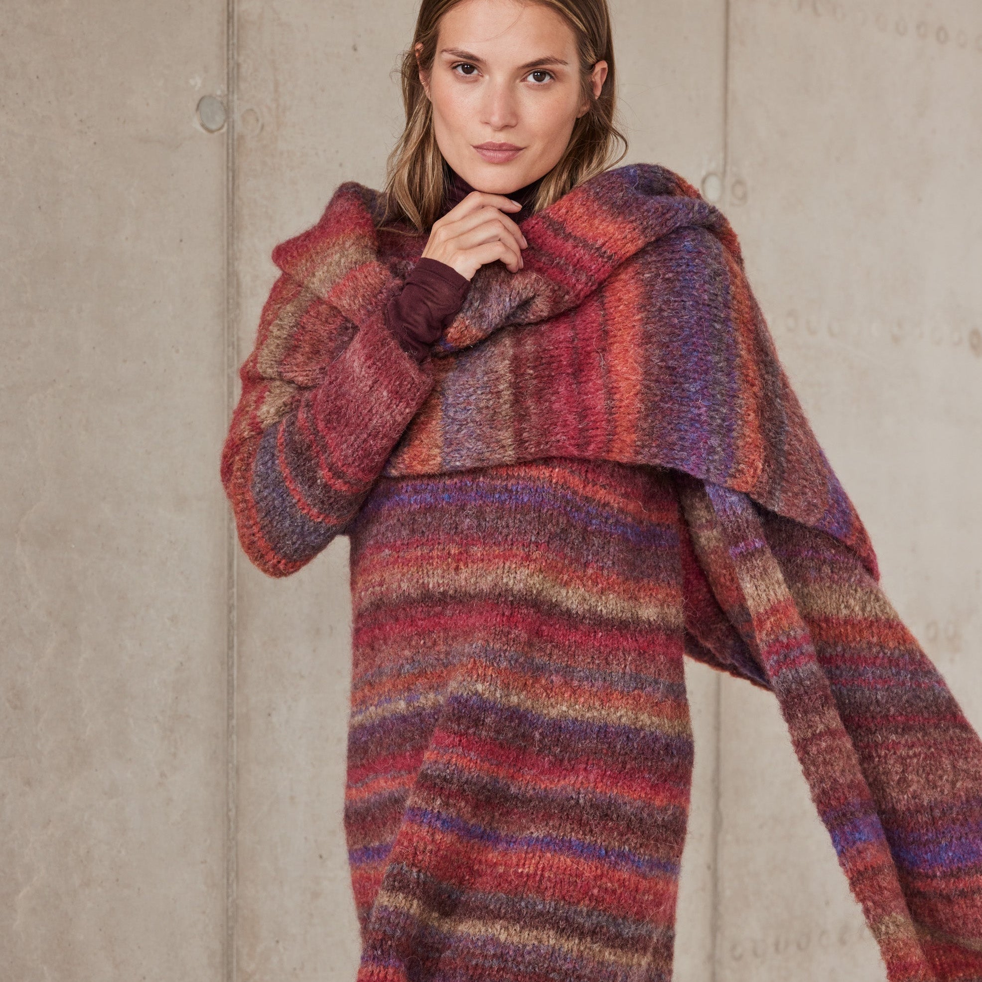 Gigante Multi - fir voluminos variegat de alpaca